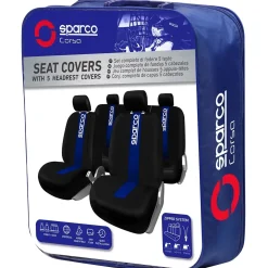 Coprisedili auto ContiClassic set completo 5 teste nero e blu
