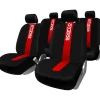 Coprisedili auto ContiClassic set completo 5 teste nero e rosso