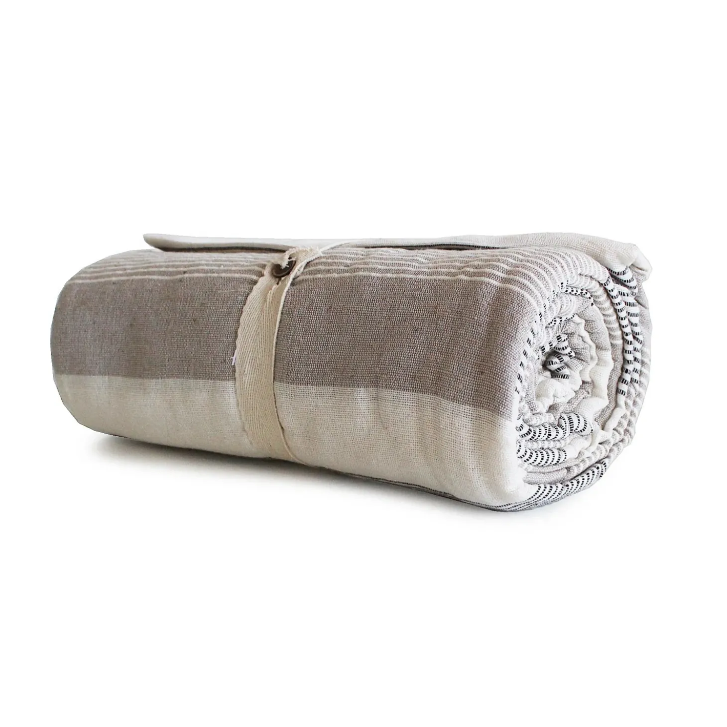 Copritutto rigato colore tortora 170x250 cm