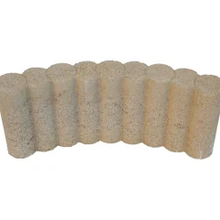 Cordolo bordo curvo in cemento 50x6,5x20 cm giallo
