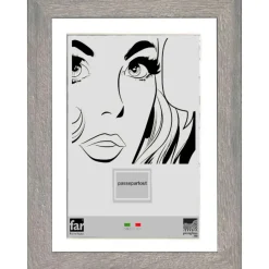 Cornice da muro Boyd con passepartout Grigio 50x70 cm