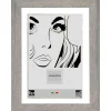 Cornice da muro Boyd con passepartout Grigio 30x40 cm