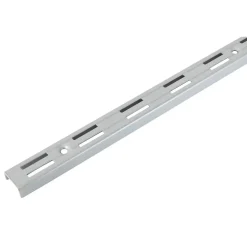 Cremagliera doppia in alluminio 1000 mm argento