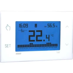 Cronotermostato elettronico touch screen 4G-LTE bianco