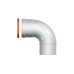 Curva 90° caldaia Ariston maschio/femmina Ø 80 mm