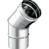 Curva a 45° diam. 100 acciaio inox sp.0,5 mm - mono parete