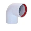 Curva alluminio pressofuso 90° M/F Ø80