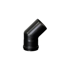 Curva a 45° per stufa a pellet Ø 80 mm x SP 1,2 mm con guarnizione