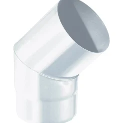 Curva 45° d.130 smaltato bianco sp.0,7 mm