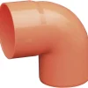 Curva per gronda in PVC arancione 87° Ø 125 mm