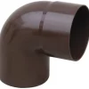 Curva pluviale in PVC Marley marrone 87° Ø 80 mm