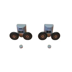 Cuscinetti superiori di supporto doppio per vetro 6 mm grigio