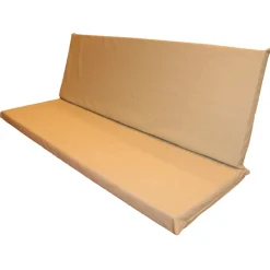 Cuscini per dondolo 3 posti ecrù 12x50x150 cm