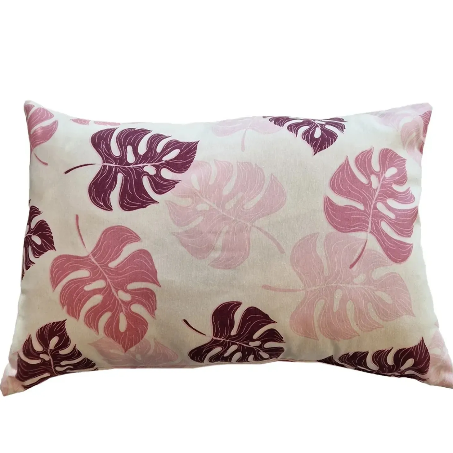 Cuscino arredo Foglia rosa 60x40 cm
