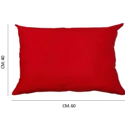Cuscino arredo 60x40 cm rosso
