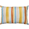 Cuscino bombato rettangolare arredo a righe arancio 60x40 cm