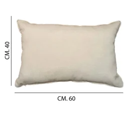 Cuscino bombato rettangolare 60x40 cm beige
