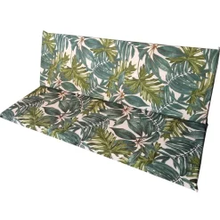 Cuscino per dondolo 4 posti Foglia verde 12x50x170 cm