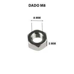 Dadi M8 acciaio inox Ø 8 mm 10 pz