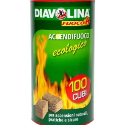 Diavolina Accendifuoco Ecologico 100 cubi