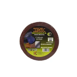 Dischi resinati sistema Stacca & Attacca Grana 080 Ø 150 mm 25 pz