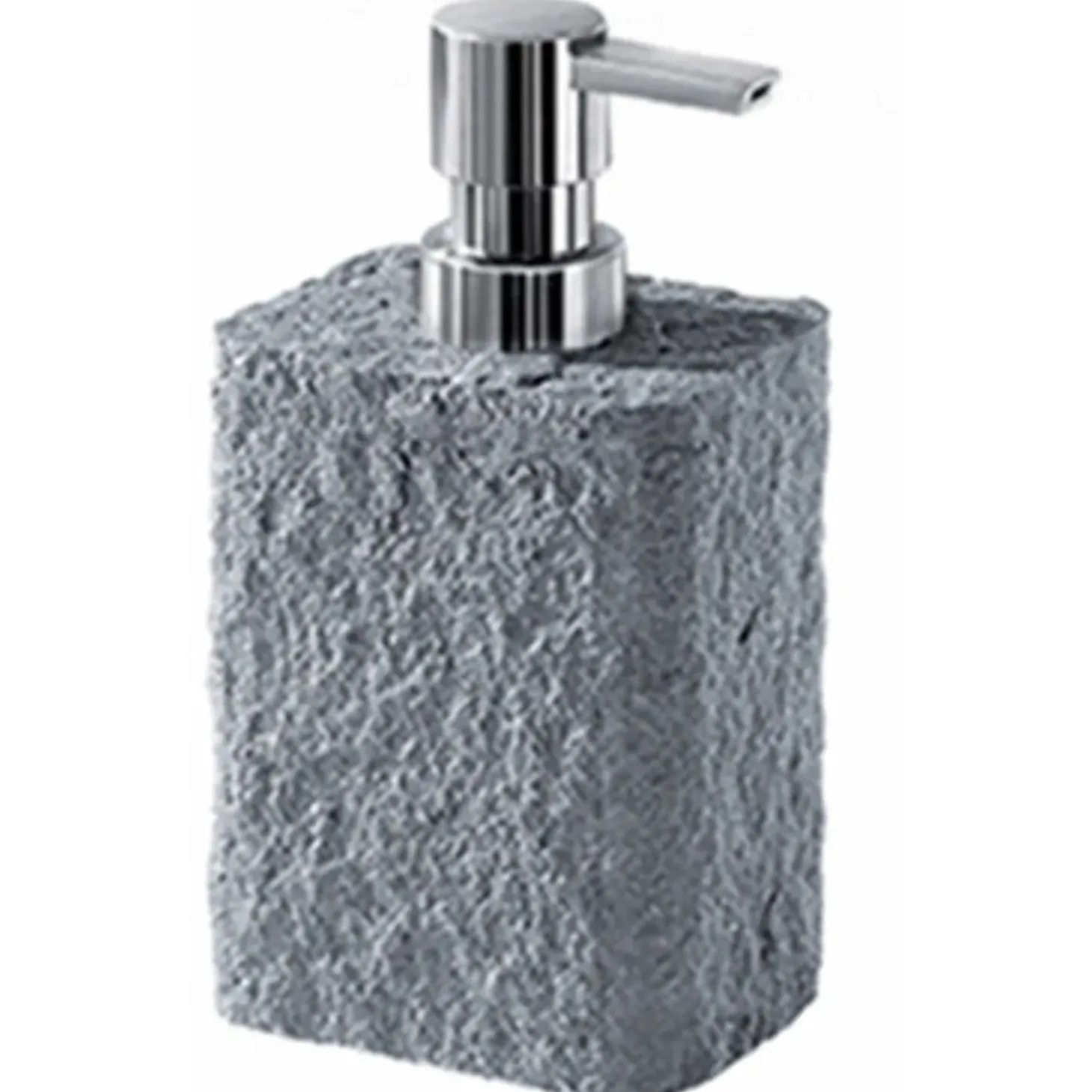 Dispenser sapone Aries in resina e sabbia grigio