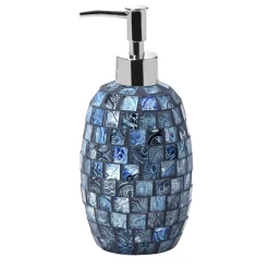Dispenser sapone Crystal in vetro mosaico blu