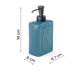 Dispenser sapone Vivienne in ceramica blu