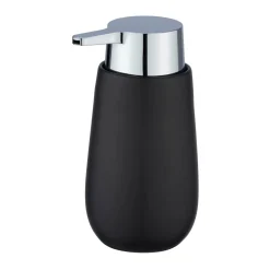 Dispenser sapone Wenko Badi in ceramica 320 ml nero