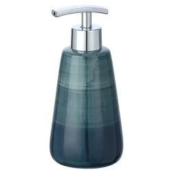 Dispenser sapone Wenko Pottery Petrol in ceramica petrolio