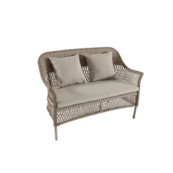 Divano da esterno in rattan con cuscino Roslyn 2 posti 117x65x87cm
