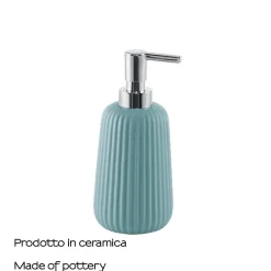 Dosasapone bagno Marika in ceramica 400 ml azzurro polvere