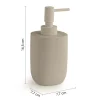 Dosasapone bagno Ylenia in resina 310 ml tortora chiaro matt