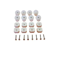 Eccentrici per anta a scorrevole 4 mm set da 8 pz