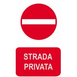 EcoTarga "Strada privata" 20 x 30 cm