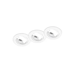 Faretti da incasso kit Jura orientabile bianchi Ø 8,3 cm 3 pz