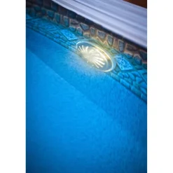 Faretti LED per piscina fuori terra con telecomando a distanza 2 pz