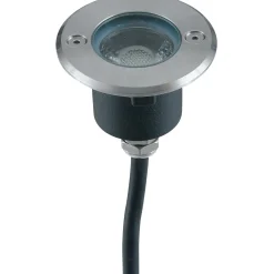 Faretto calpestabile Walk a LED acciaio rotondo 8 cm x 8 cm x 10 cm