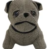 Fermaporta in tessuto con sabbia forma Cane Bulldog