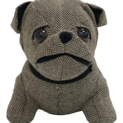 Fermaporta in tessuto con sabbia forma Cane Bulldog