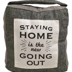 Fermaporta in tessuto con sabbia Staying Home - Going Out
