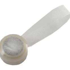 Fermatende calamita Big Lurex in plastica bianca 2 pz