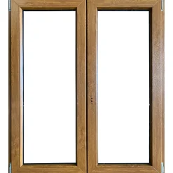 Finestra 2 ante dx pvc color legno 140x120 cm