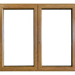 Finestra 2 ante dx pvc color legno 120x140 cm