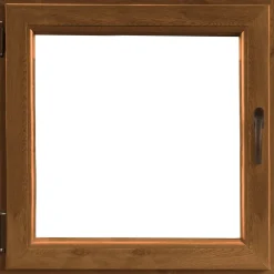 Finestra in PVC Noce 1 Anta 60 cm x 60 cm apertura a sinistra