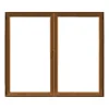 Finestra in PVC Noce 2 Ante 140 cm x 120 cmapertura a sinistra