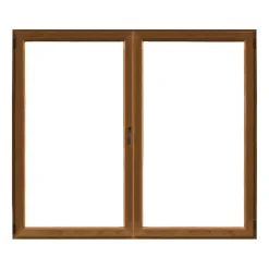 Finestra in PVC Noce 2 Ante 140 cm x 120 cmapertura a sinistra
