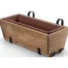Fioriera da balcone cm 55 fissa in legno