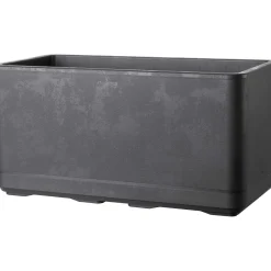 Fioriera da esterno Deroma Cosmo in plastica Antracite 78x38x38,5 cm