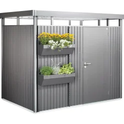 Fioriera FloraBoard Biohort grigio quarzo metallizzato 2 pz